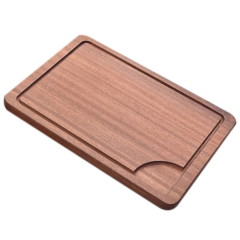 Square Wood Cutting Board with Juice Groove