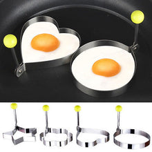 Load image into Gallery viewer, Hot Fried Egg Pancake Shaper Stainless Steel Shaper Mould Mold Kitchen Rings Heart Kitchen Tool