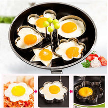 Load image into Gallery viewer, Hot Fried Egg Pancake Shaper Stainless Steel Shaper Mould Mold Kitchen Rings Heart Kitchen Tool