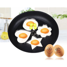 Load image into Gallery viewer, Hot Fried Egg Pancake Shaper Stainless Steel Shaper Mould Mold Kitchen Rings Heart Kitchen Tool